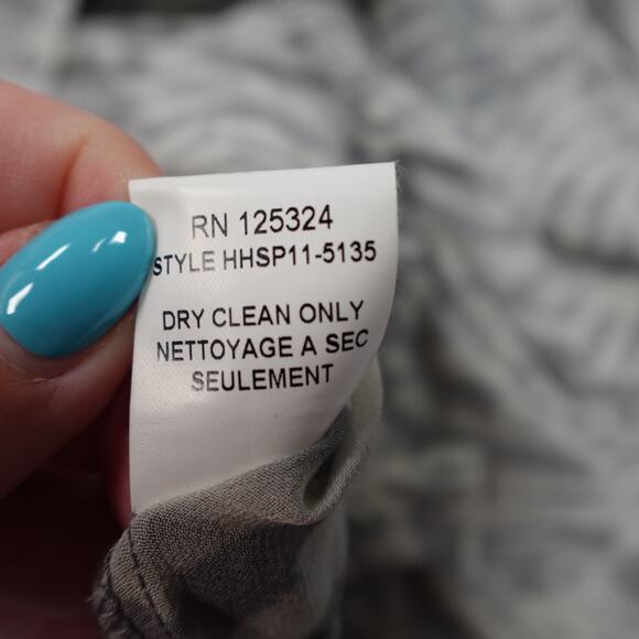 Haute Hippie Top Womens Extra Small Silk Popover Peasant Tunic Marbled Chiffon - Picture 4 of 9